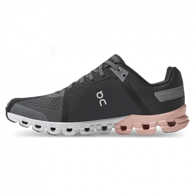 Black / Rose On Cloudflow Women's Road Running Shoes | USA_ON8743