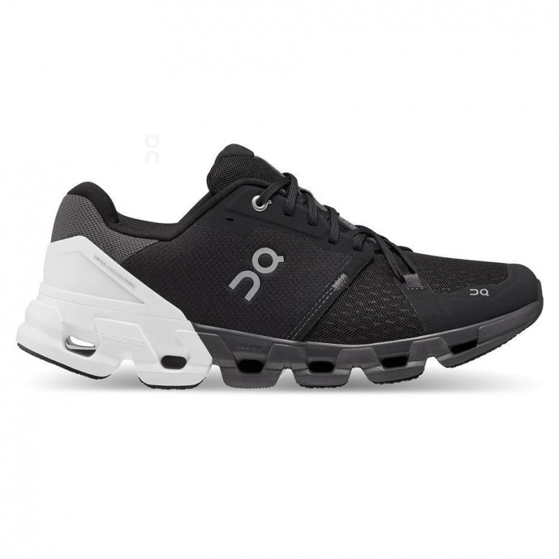 Black / White On Cloudflyer 4 Wide Men\'s Road Running Shoes | USA_ON8526