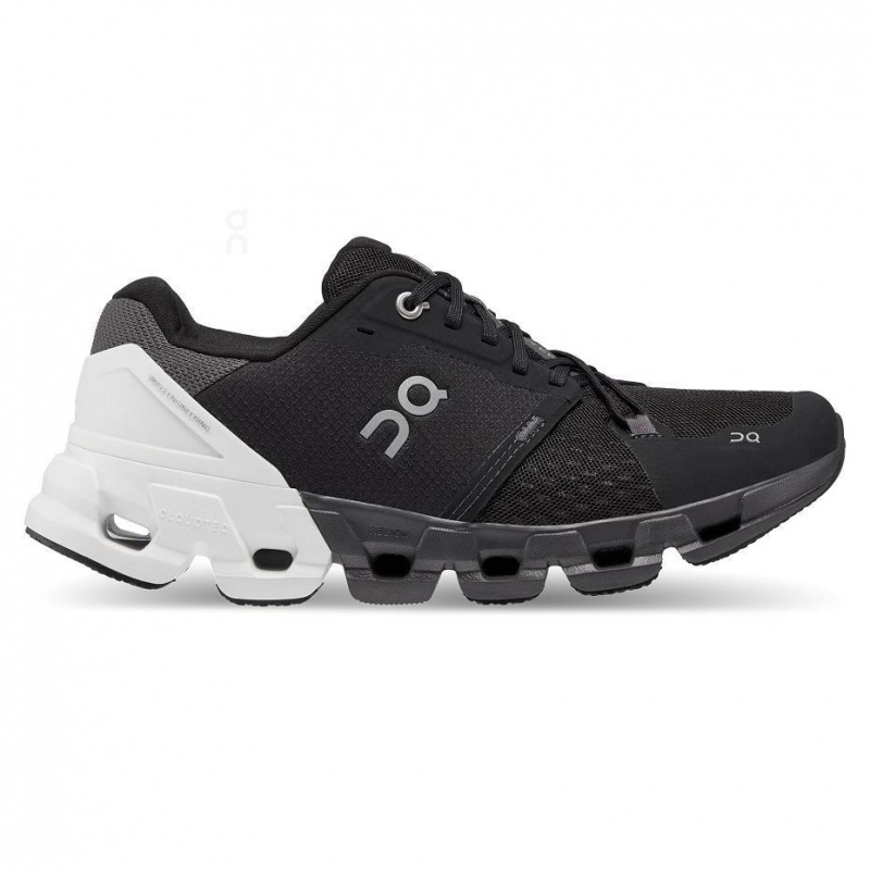 Black / White On Cloudflyer 4 Wide Women\'s Road Running Shoes | USA_ON9143