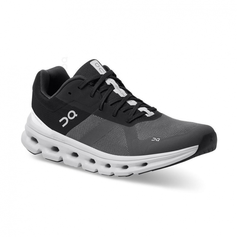 Black / White On Cloudrunner Wide Men's Road Running Shoes | USA_ON9019