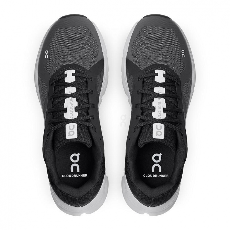 Black / White On Cloudrunner Wide Men's Road Running Shoes | USA_ON9019