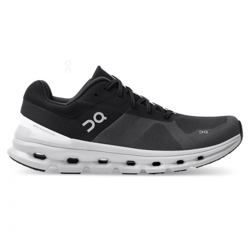 Black / White On Cloudrunner Wide Men\'s Road Running Shoes | USA_ON9019