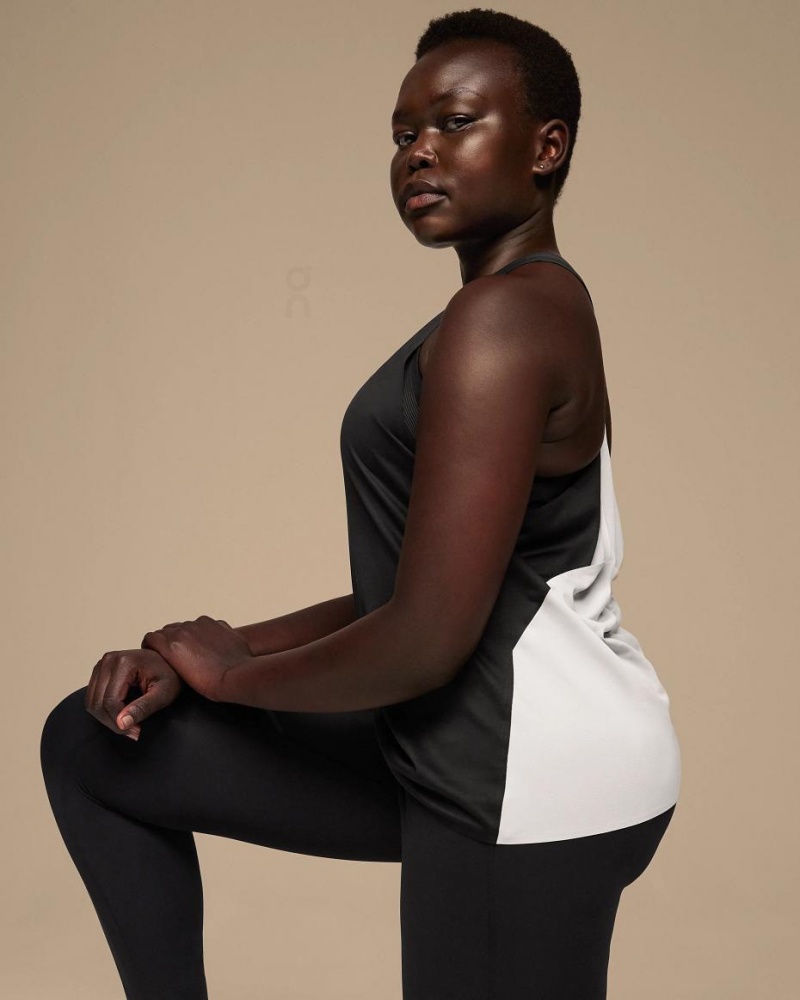 Black / White On Tank-T Women's Tank | USA_ON8434