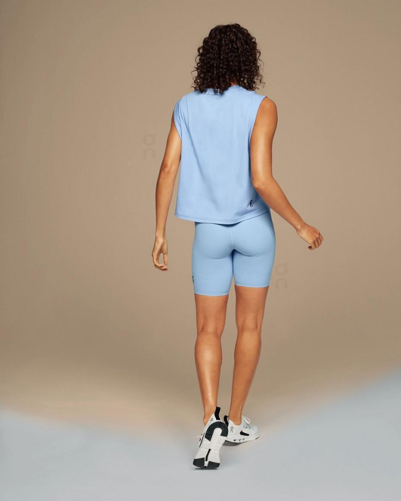 Blue On Focus Crop Women's Tank | USA_ON8439