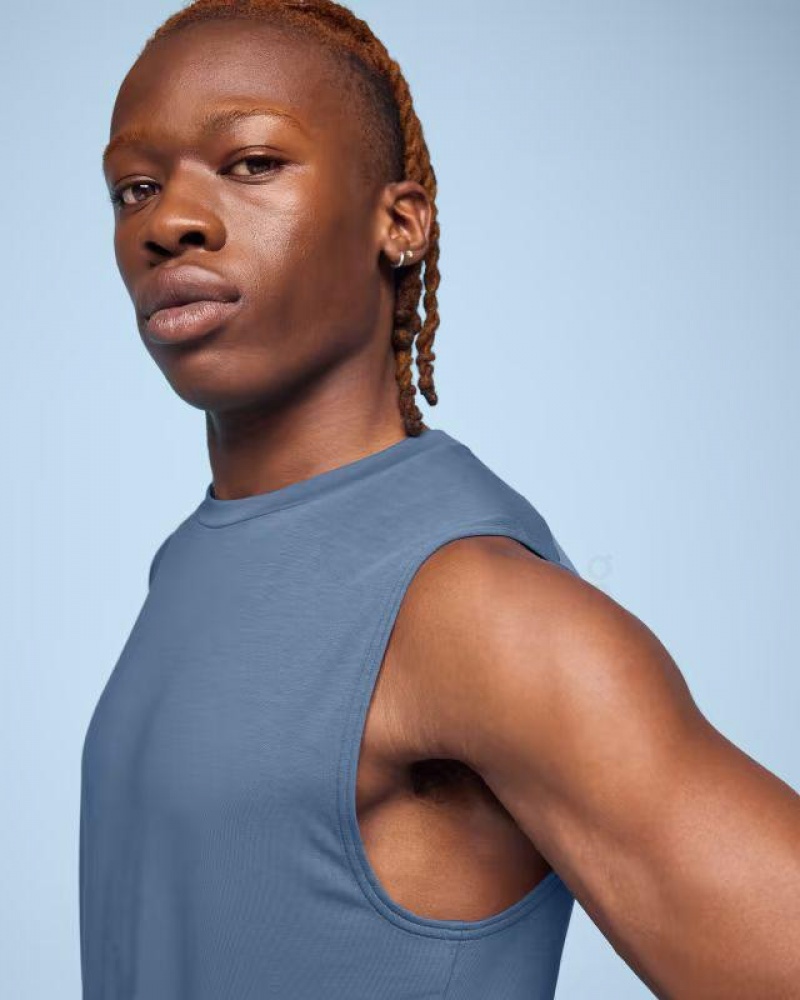 Blue On Focus Men's Tank | USA_ON8913