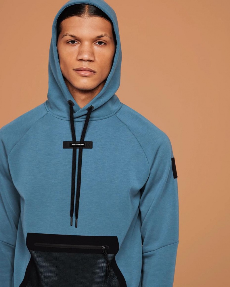 Blue On Men's Hoodie | USA_ON8368