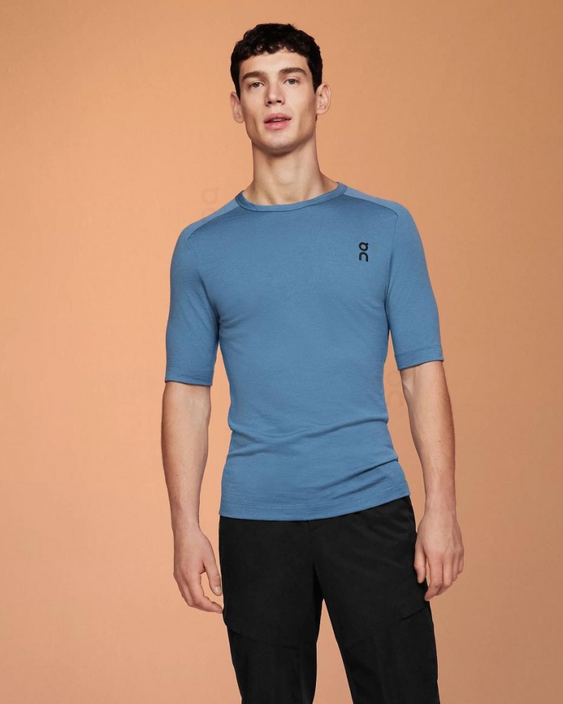 Blue On Merino-T Men\'s T-shirts | USA_ON9071