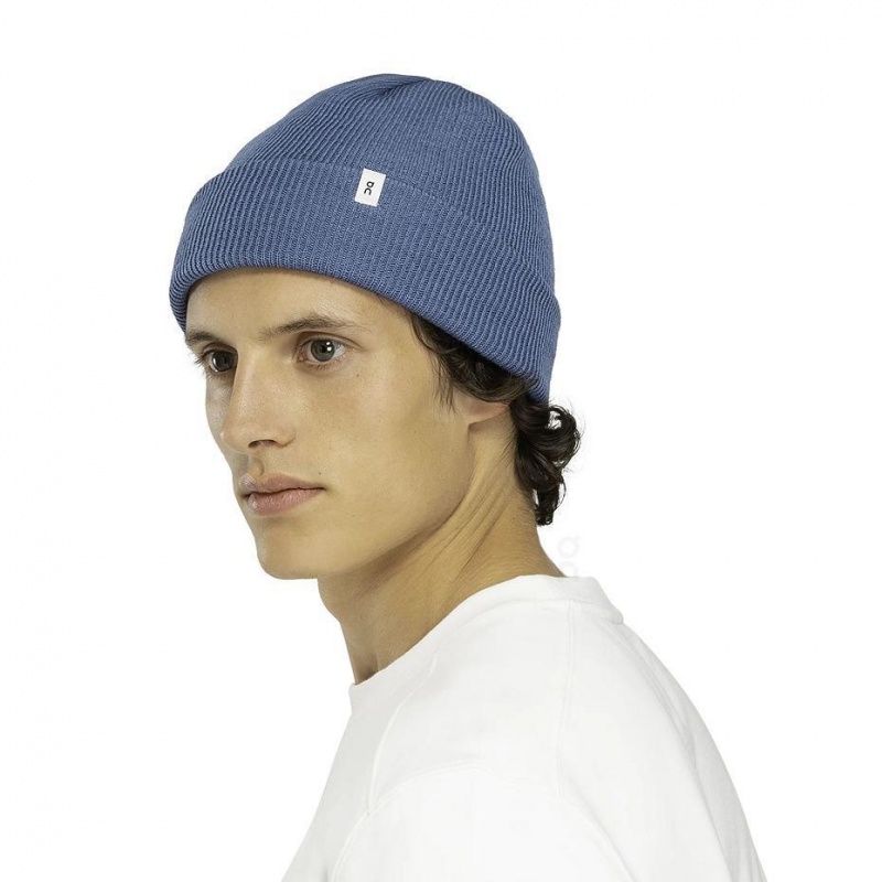 Blue On Merino Men's Beanie | USA_ON8441