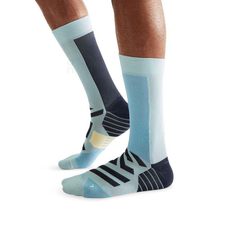 Blue On Performance High Men\'s Socks | USA_ON8027