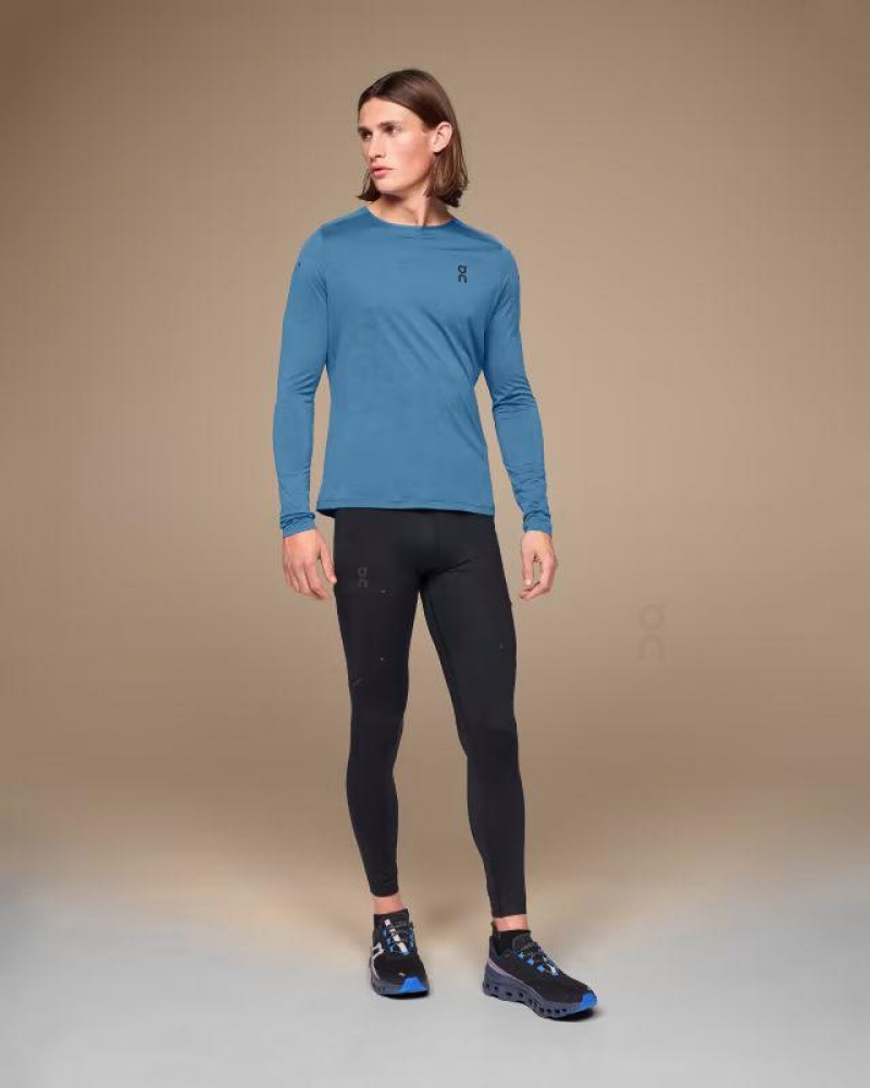 Blue On Performance Long-T Men's T-shirts | USA_ON8772