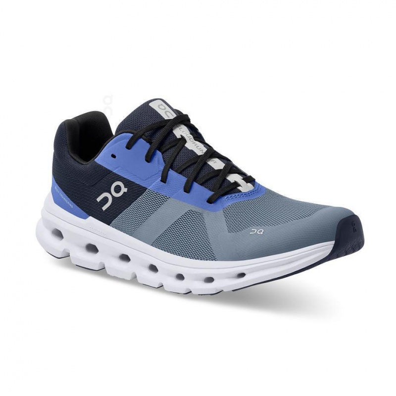 Blue / Grey On Cloudrunner Men's Road Running Shoes | USA_ON8453