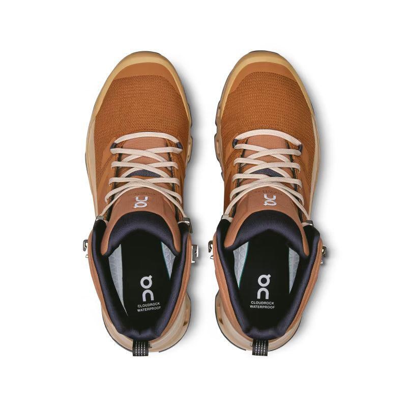 Brown On Cloudrock 2 Waterproof Men's Hiking Boots | USA_ON9112