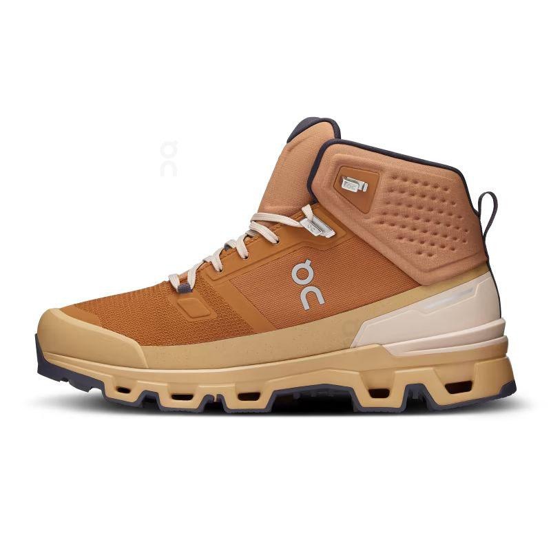 Brown On Cloudrock 2 Waterproof Men's Hiking Boots | USA_ON9112