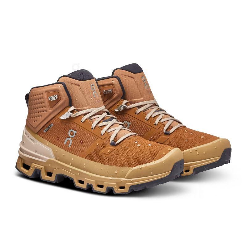 Brown On Cloudrock 2 Waterproof Men's Hiking Boots | USA_ON9112