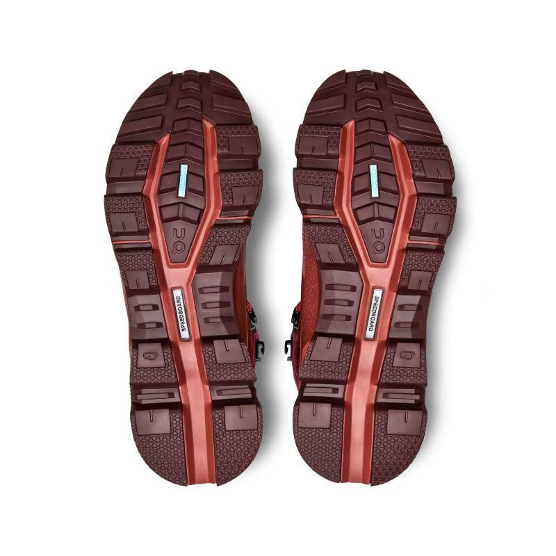 Burgundy On Cloudrock 2 Waterproof Women's Hiking Boots | USA_ON8452
