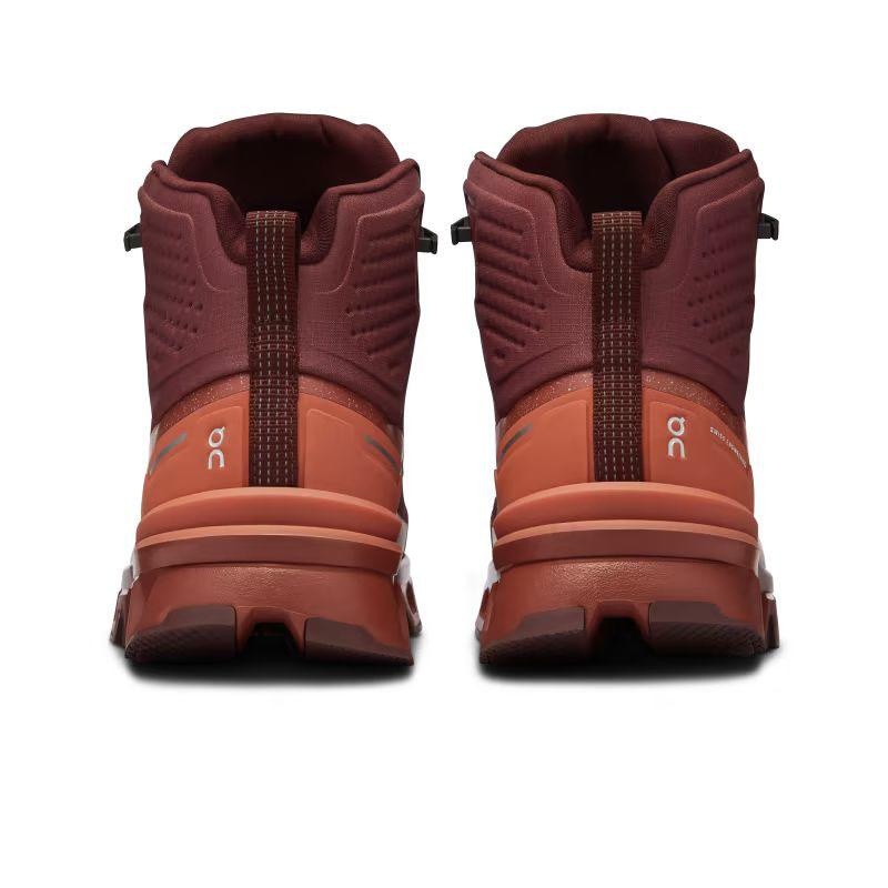 Burgundy On Cloudrock 2 Waterproof Women's Hiking Boots | USA_ON8452