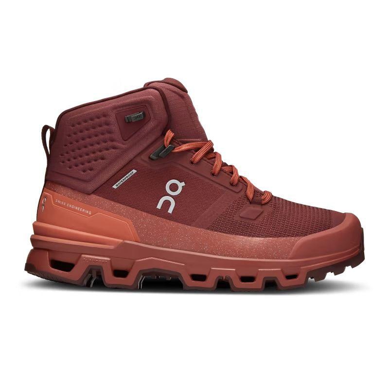 Burgundy On Cloudrock 2 Waterproof Women\'s Hiking Boots | USA_ON8452