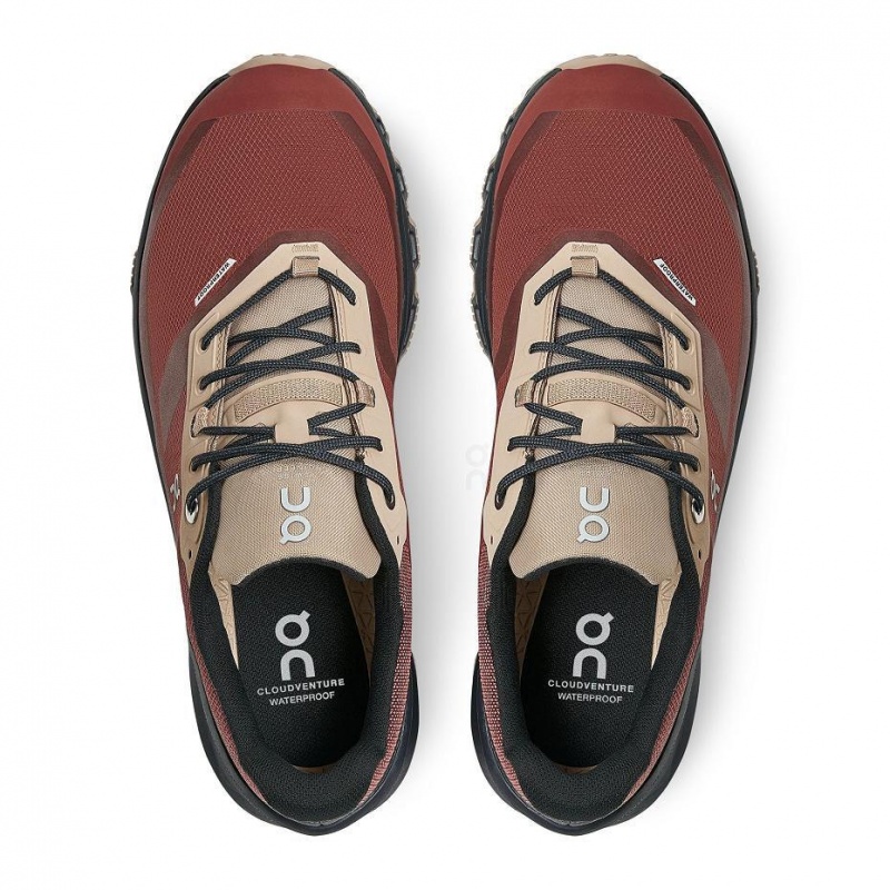 Burgundy On Cloudventure Waterproof Women's Trail Running Shoes | USA_ON8089