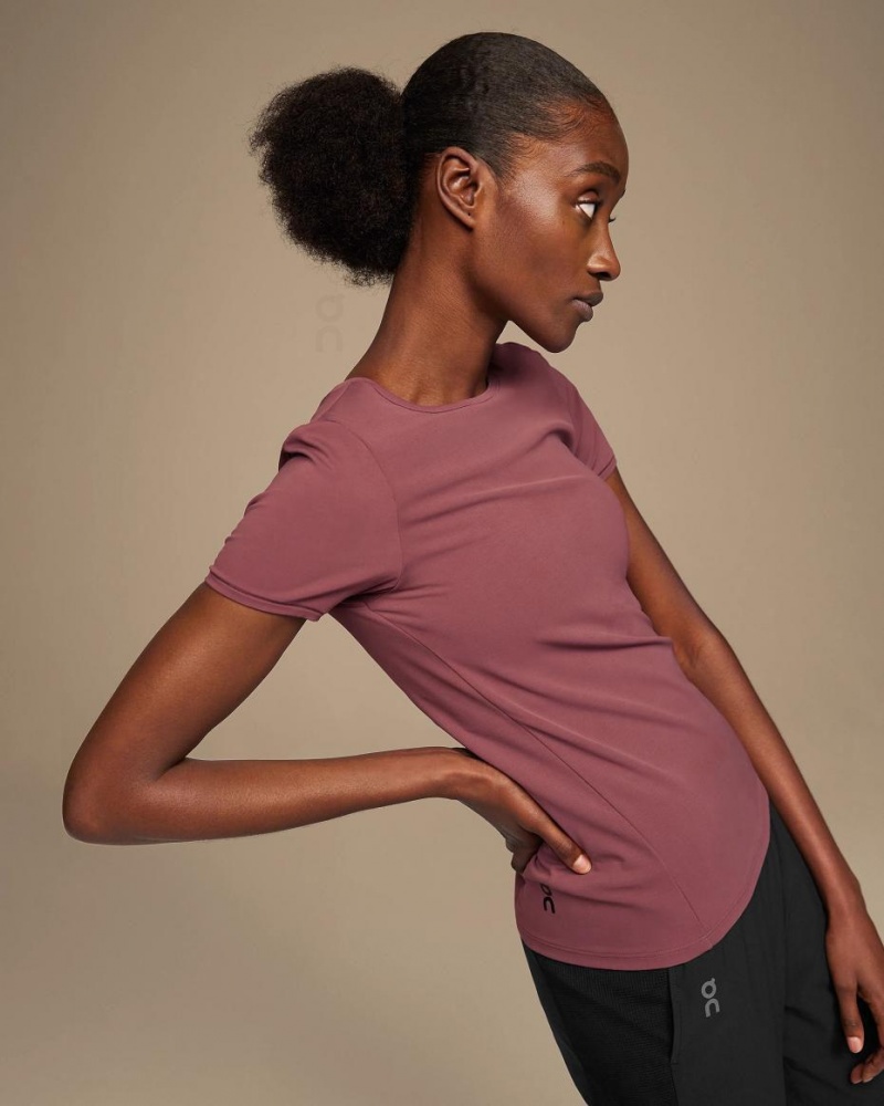 Burgundy On Movement-T Women's T-shirts | USA_ON8727