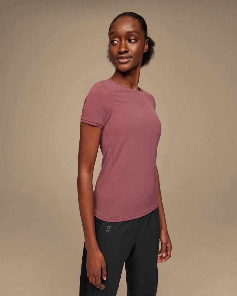 Burgundy On Movement-T Women\'s T-shirts | USA_ON8727