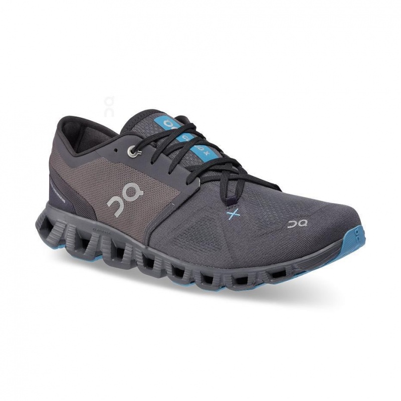 Dark Grey On Cloud X 3 Men's Road Running Shoes | USA_ON8845