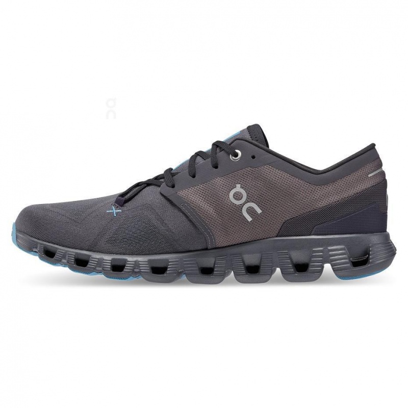 Dark Grey On Cloud X 3 Men's Road Running Shoes | USA_ON8845