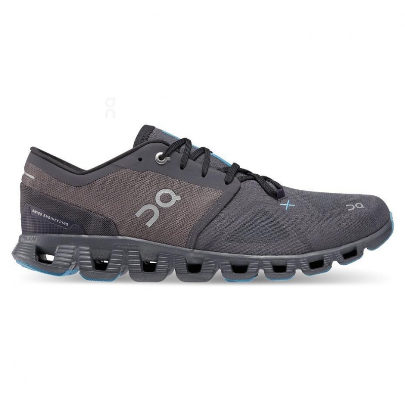 Dark Grey On Cloud X 3 Men\'s Road Running Shoes | USA_ON8845