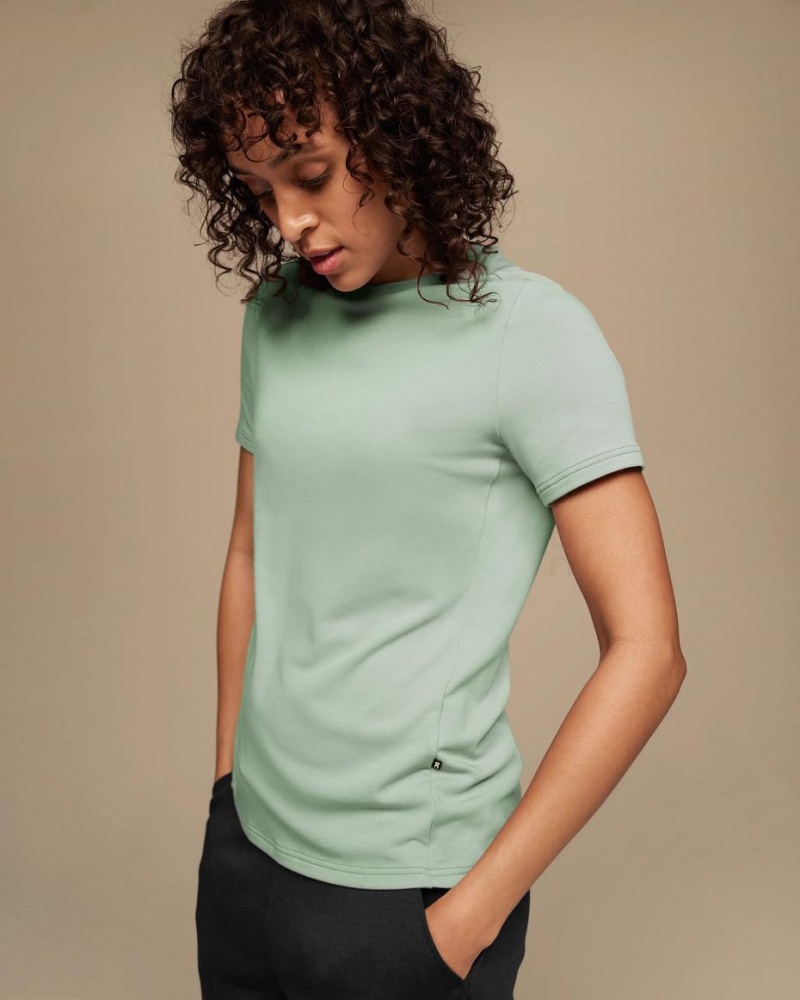 Green On Focus-T Women's T-shirts | USA_ON8229