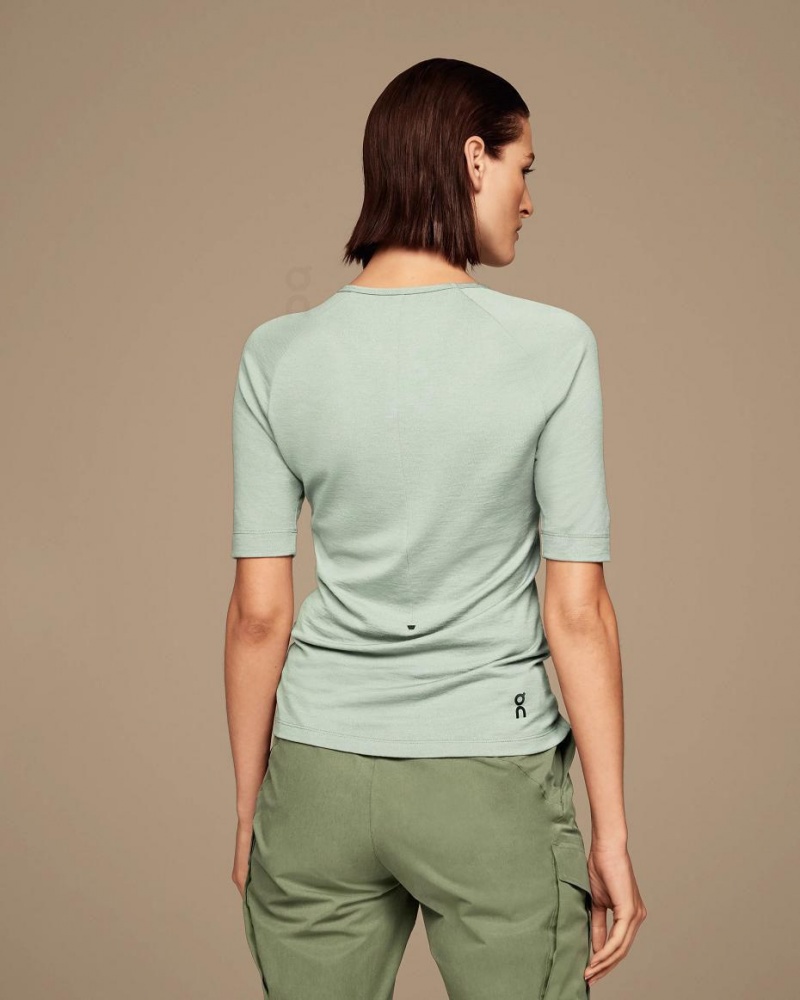 Green On Merino-T Women's T-shirts | USA_ON8961