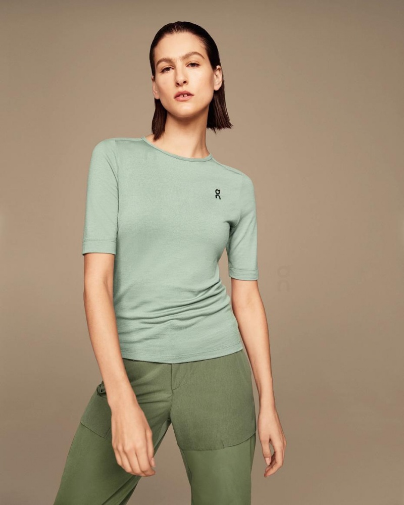 Green On Merino-T Women's T-shirts | USA_ON8961