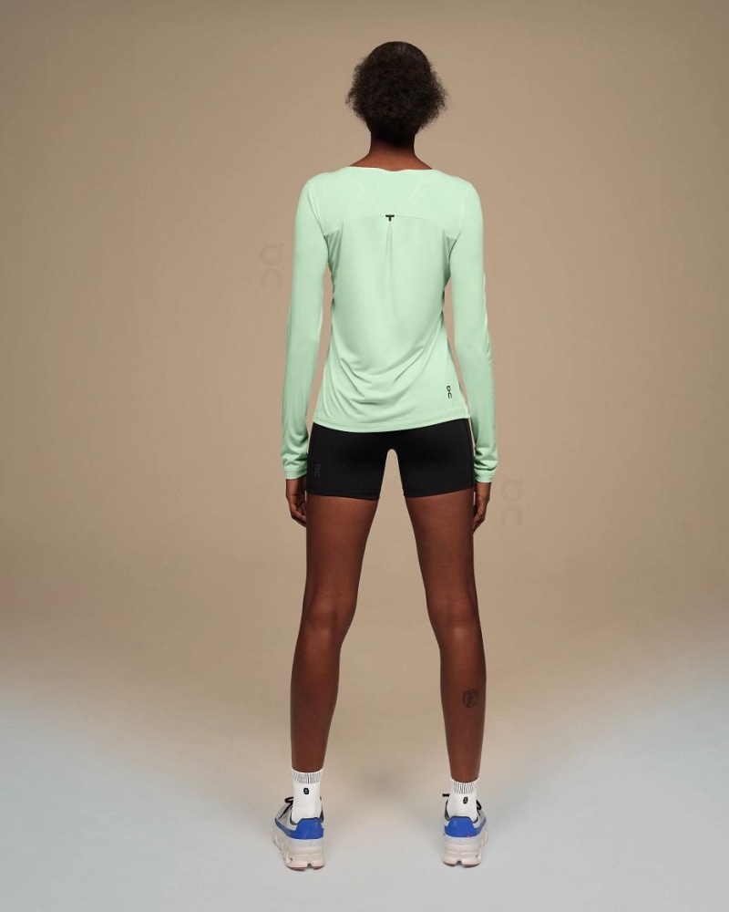 Green On Performance Long-T Women's T-shirts | USA_ON8983