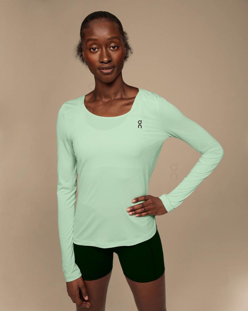 Green On Performance Long-T Women's T-shirts | USA_ON8983