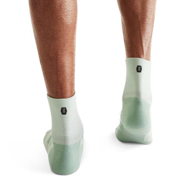 Green On Performance Mid Men's Socks | USA_ON8088