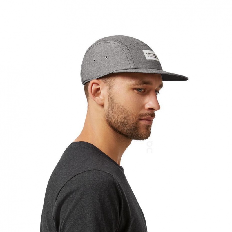 Grey On 5 Panel Men's Caps | USA_ON8059