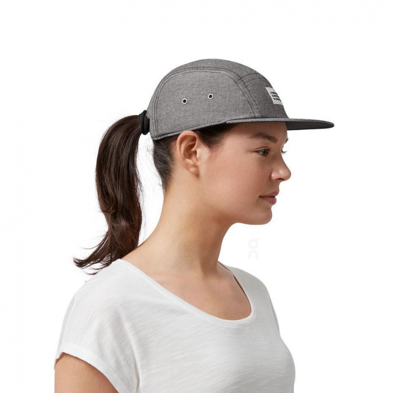 Grey On 5 Panel Men's Caps | USA_ON8059