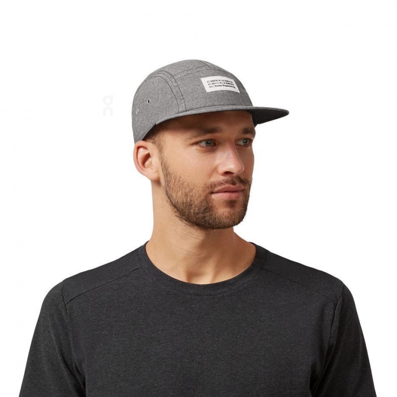 Grey On 5 Panel Women's Caps | USA_ON8425