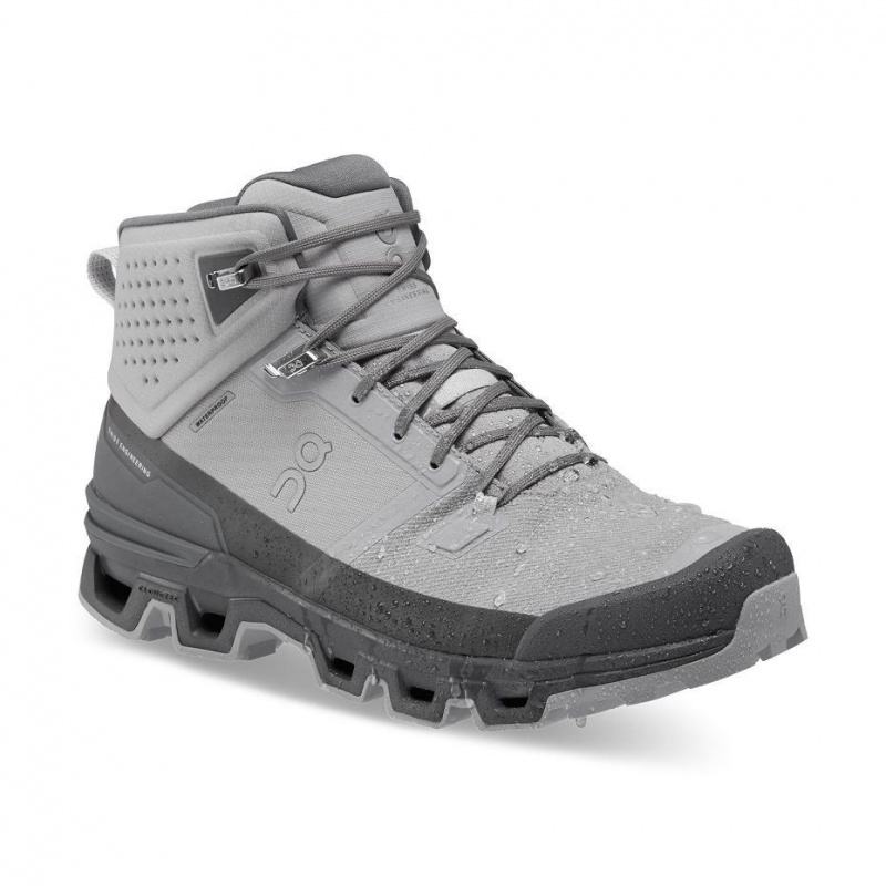 Grey On Cloudrock 2 Waterproof Men's Hiking Boots | USA_ON8383