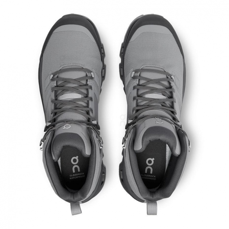 Grey On Cloudrock 2 Waterproof Men's Hiking Boots | USA_ON8383