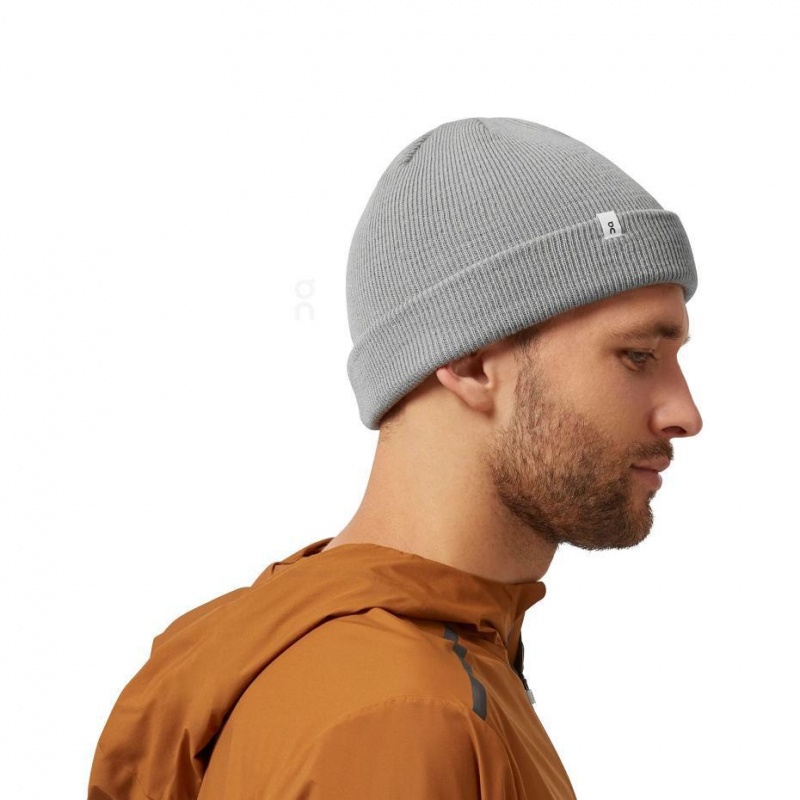 Grey On Merino Men's Beanie | USA_ON8363