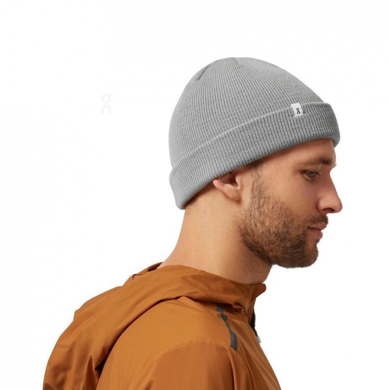 Grey On Merino Women's Beanie | USA_ON8618