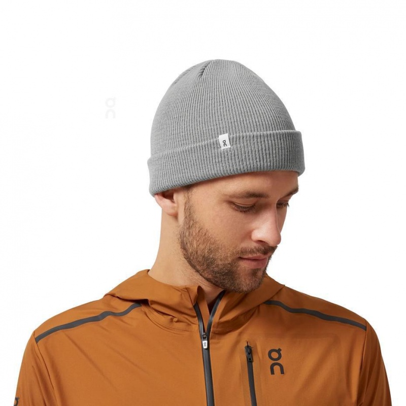 Grey On Merino Women's Beanie | USA_ON8618