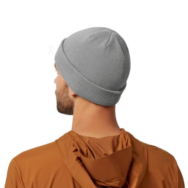 Grey On Merino Women's Beanie | USA_ON8618