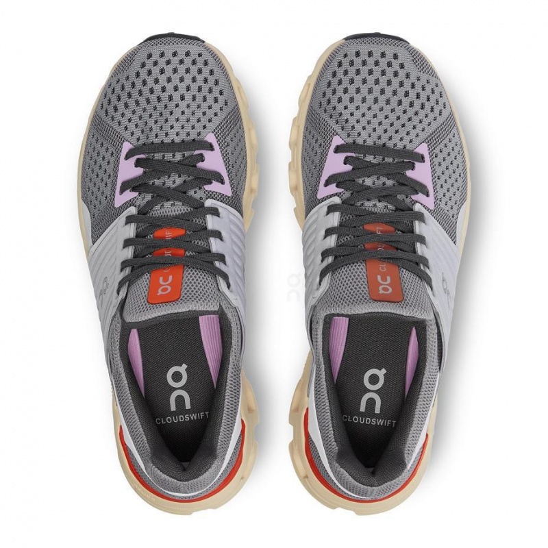 Grey / Beige On Cloudswift Women's Road Running Shoes | USA_ON8456