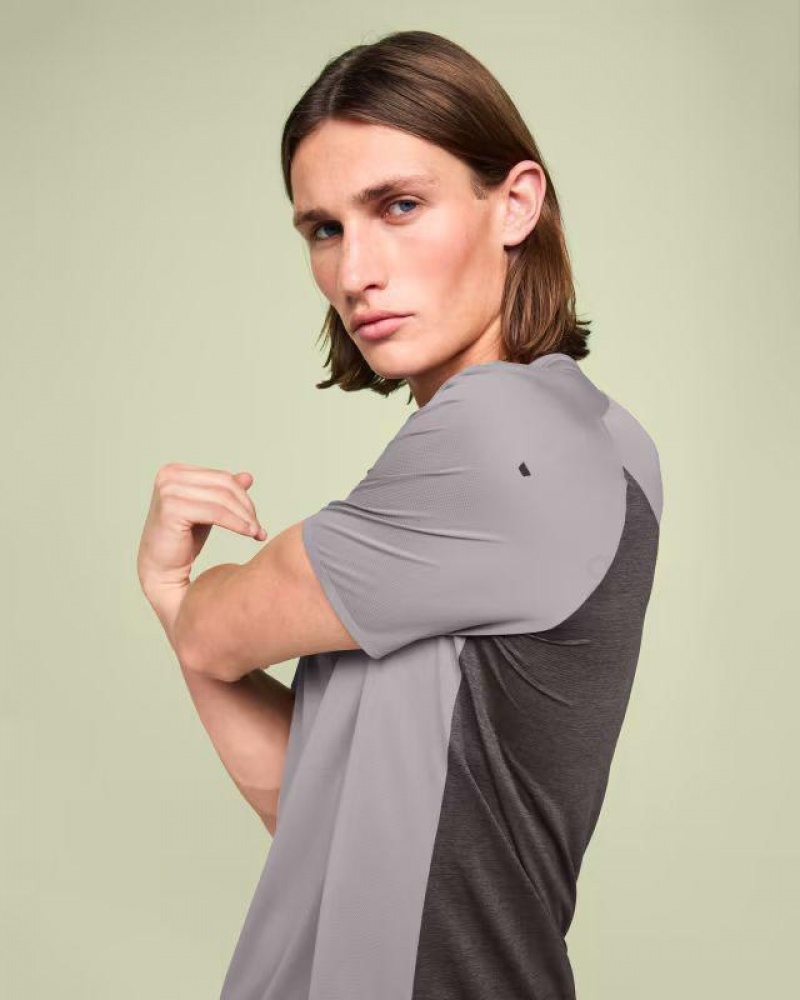 Grey / Black On Performance-T Men's T-shirts | USA_ON8162