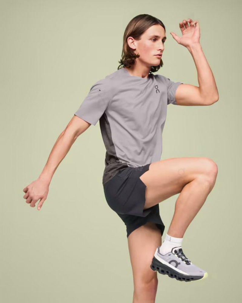 Grey / Black On Performance-T Men's T-shirts | USA_ON8162