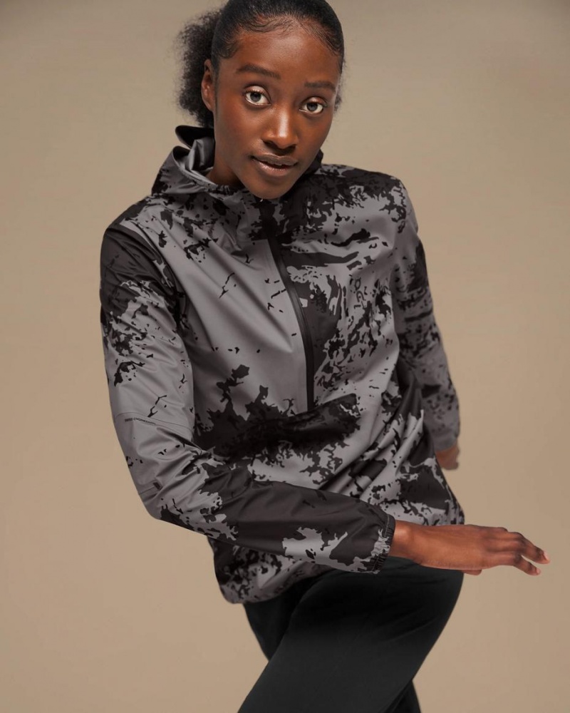 Grey / Black On Waterproof Anorak Women's Jackets | USA_ON8261