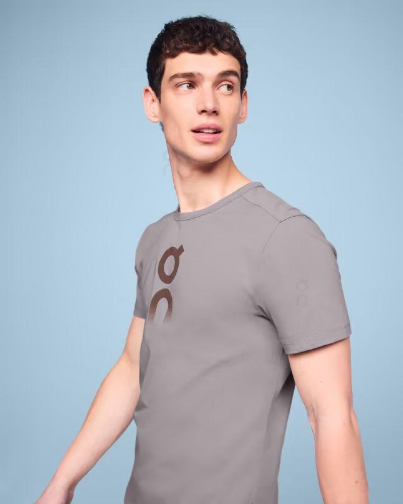 Grey / Brown On Graphic-T Men's T-shirts | USA_ON8151