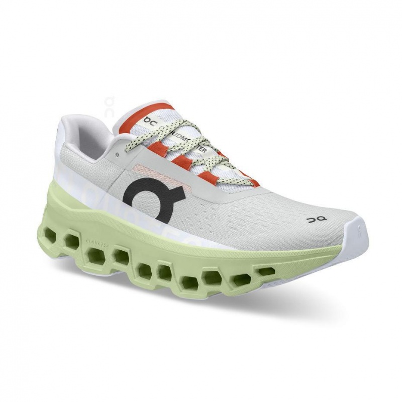 Grey / Green On Cloudmonster Women's Road Running Shoes | USA_ON8092