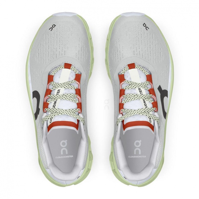 Grey / Green On Cloudmonster Women's Road Running Shoes | USA_ON8092