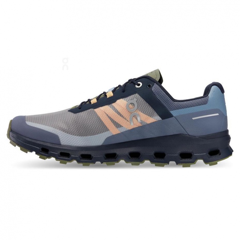 Grey / Olive On Cloudvista Men's Trail Running Shoes | USA_ON8436